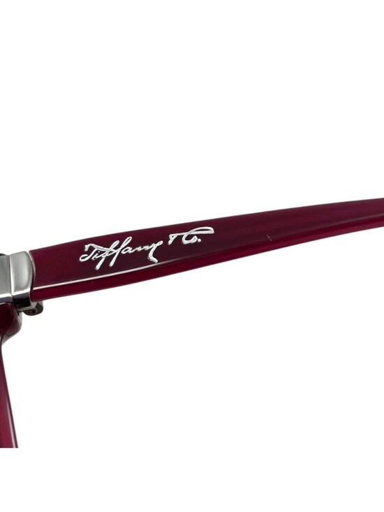 Tiffany & Co Sunglasses Logo Wine Red Bordeaux Silver Eyewear